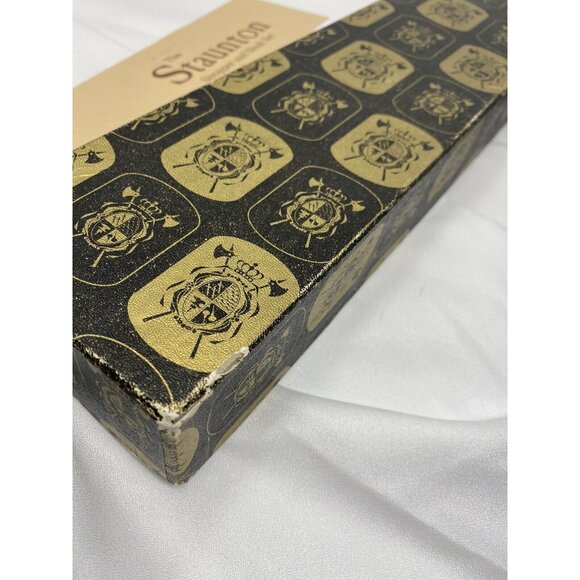 Vintage Staunton 6 Pc Steak Knife Set With Oak & Leather Stropper New - Picture 3 of 10